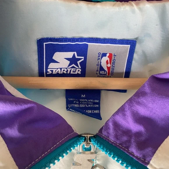 Vintage 90’s Starter NBA Charlotte Hornets Windbreaker J.Cole Melo Ball